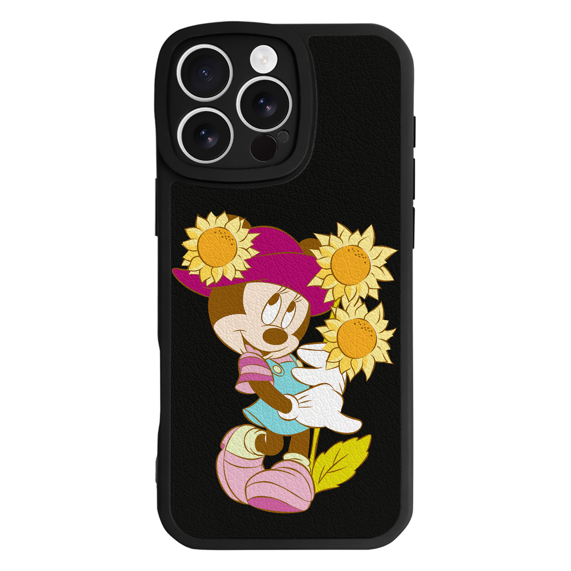 （画像用） ミッキーマウス Mickey Mouse 【iPhone 16シリーズ対応】シリコンスマホケース（レザー調） 材質：シリコン